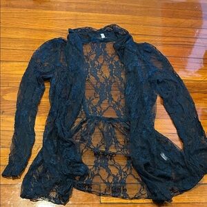 Annalee + Hope Navy Lace Cardigan